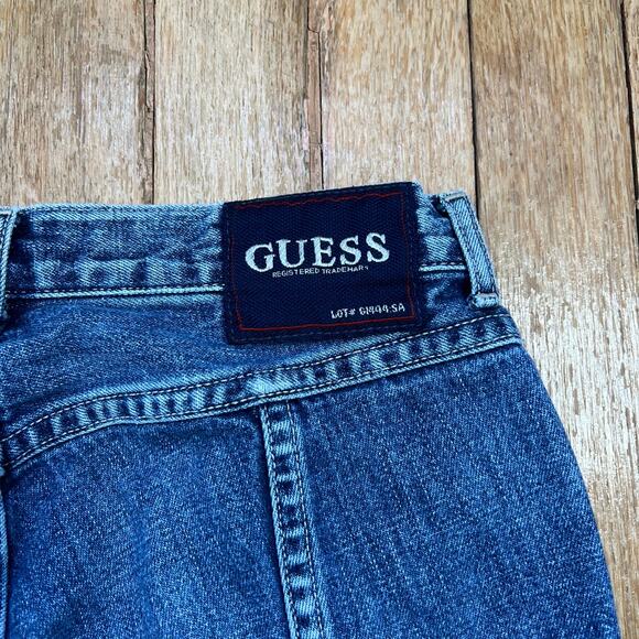 Guess Vintage Y2K Low Rise Bootcut Flare Jeans Hip Huggers Zip‎ Pockets Size 27" - Picture 8 of 13